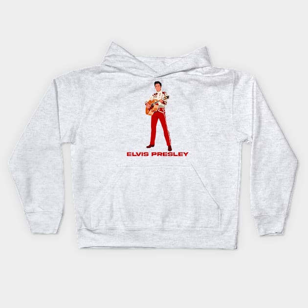 The King of Rock and Roll Kids Hoodie by origin illustrations
